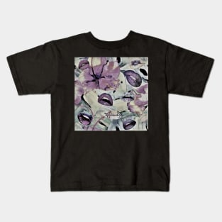 Floral Lips Mauves Kids T-Shirt